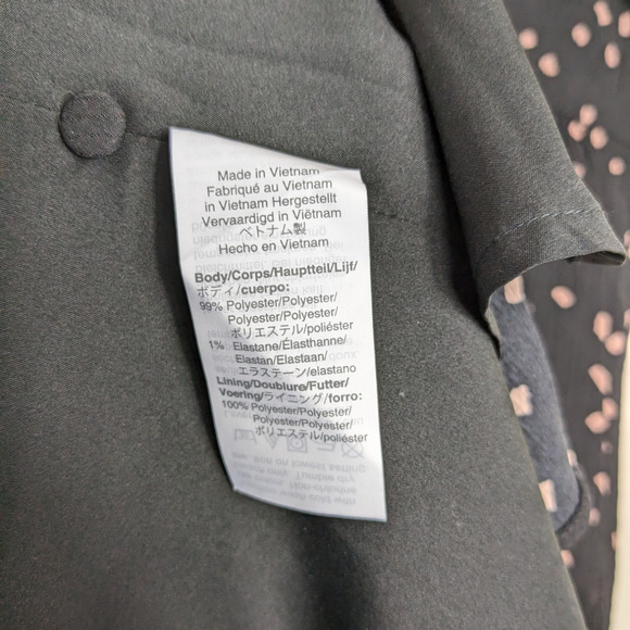 Madewell Womens Dress 4 Confetti Toss Black Short Flutter Sleeve Button Up Midi - Picture 12 of 12